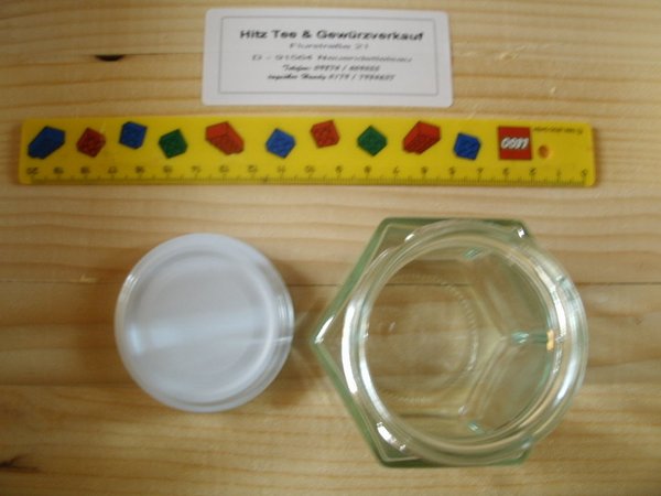 Schraubglas mit Deckel sechseckig 191ml - mit TO 58mm