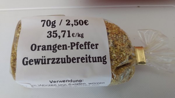 70g Orangen-Pfeffer-Gewürz-Zubereitung nur Verkaufsautomat